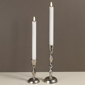 Столовая светодиодная свеча с имитацией пламени Инсендио 26 см 2 шт белая, батарейка Peha фото 3