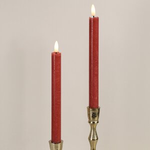 Столовая светодиодная свеча с имитацией пламени Инсендио 26 см 2 шт алая, батарейка (Peha, Нидерланды). Артикул: MB-30115
