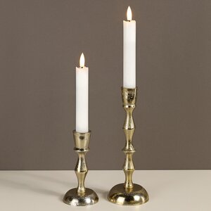 Столовая светодиодная свеча с имитацией пламени Инсендио 15 см 2 шт белая, батарейка Peha фото 1