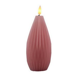 Светодиодная свеча с имитацией пламени Грацио 15 см розовая, на батарейках Peha фото 1