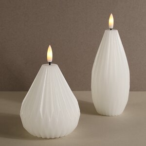 Светодиодная свеча с имитацией пламени Грацио 10 см белая, на батарейках Peha фото 2