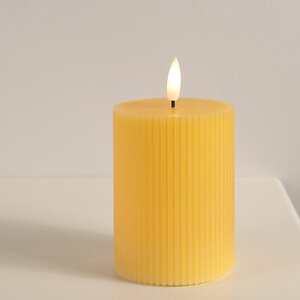 Светодиодная свеча с имитацией пламени Грацио 10 см желтая, батарейка