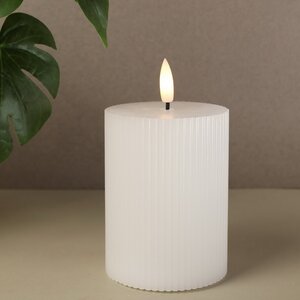 Светодиодная свеча с имитацией пламени Грацио 10 см белая, батарейка Peha фото 1