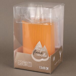 Светодиодная свеча с имитацией пламени Грацио 10 см оранжевая, батарейка Peha фото 4