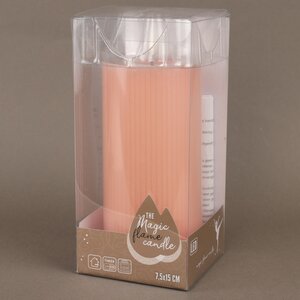 Светодиодная свеча с имитацией пламени Грацио 15 см розовая, батарейка Peha фото 4