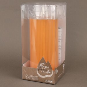 Светодиодная свеча с имитацией пламени Грацио 15 см оранжевая, батарейка Peha фото 4