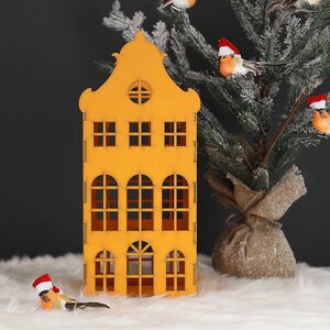 Декоративный домик Амстердам 37 см оранжевый (Christmas Apple, Россия). Артикул: НД03/201141-1