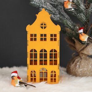 Декоративный домик Амстердам 27 см оранжевый Christmas Apple фото 1
