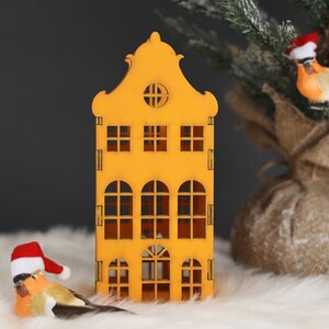 Декоративный домик Амстердам 20 см оранжевый (Christmas Apple, Россия). Артикул: НД03/201141-3
