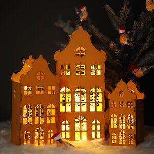 Декоративный домик Амстердам 27 см оранжевый Christmas Apple фото 4
