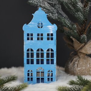 Декоративный домик Амстердам 27 см голубой (Christmas Apple, Россия). Артикул: НД07/201137-2