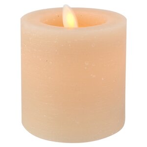 Светодиодная свеча с имитацией пламени Arevallo 7.5 см, светло-розовая, батарейка Peha фото 1