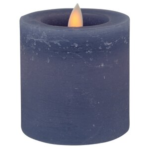Светодиодная свеча с имитацией пламени Arevallo 7.5 см, синяя, батарейка Peha фото 1