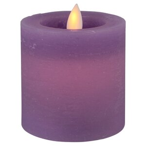 Светодиодная свеча с имитацией пламени Arevallo 7.5 см, лавандовая, батарейка Peha фото 1
