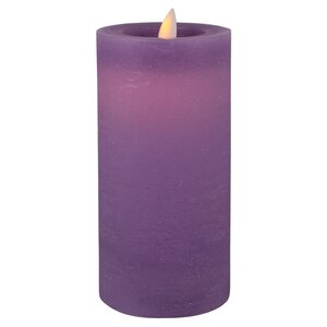 Светодиодная свеча с имитацией пламени Arevallo 15 см, лавандовая, батарейка Peha фото 1