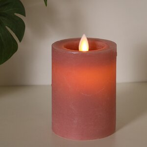 Светодиодная свеча с имитацией пламени Arevallo 10 см, розовая, батарейка Peha фото 2