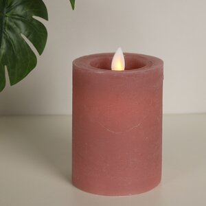 Светодиодная свеча с имитацией пламени Arevallo 10 см, розовая, батарейка Peha фото 1