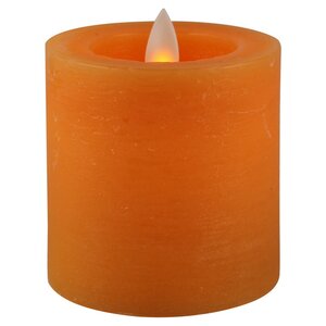 Светодиодная свеча с имитацией пламени Arevallo 7.5 см, оранжевая, батарейка Peha фото 1