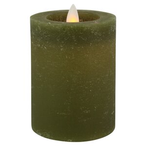 Светодиодная свеча с имитацией пламени Arevallo 10 см, оливковая, батарейка Peha фото 5
