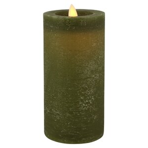 Светодиодная свеча с имитацией пламени Arevallo 15 см, оливковая, батарейка Peha фото 6