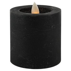 Светодиодная свеча с имитацией пламени Arevallo 7.5 см, антрацитовая, батарейка Peha фото 4