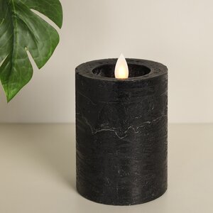 Светодиодная свеча с имитацией пламени Arevallo 10 см, антрацитовая, батарейка Peha фото 4