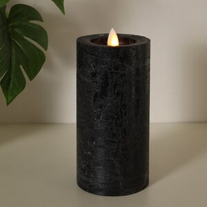 Светодиодная свеча с имитацией пламени Arevallo 15 см, антрацитовая, батарейка Peha фото 1
