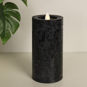 Светодиодная свеча с имитацией пламени Arevallo 15 см, антрацитовая, батарейка Peha фото 2
