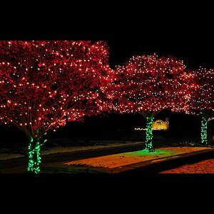 Гирлянды на дерево Клип Лайт Legoled 100 м, 750 красных LED, черный КАУЧУК, IP54