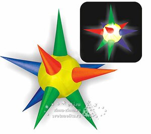 Надувная фигура Звезда 10 Лучей 2 м разноцветная подсветка (Торг Хаус, Китай). Артикул: SMA-8MUL