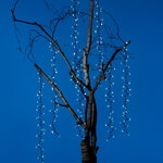 Гирлянда на дерево Каскад 80 см*18 шт, 576 холодных белых LED ламп, черный ПВХ, IP44
