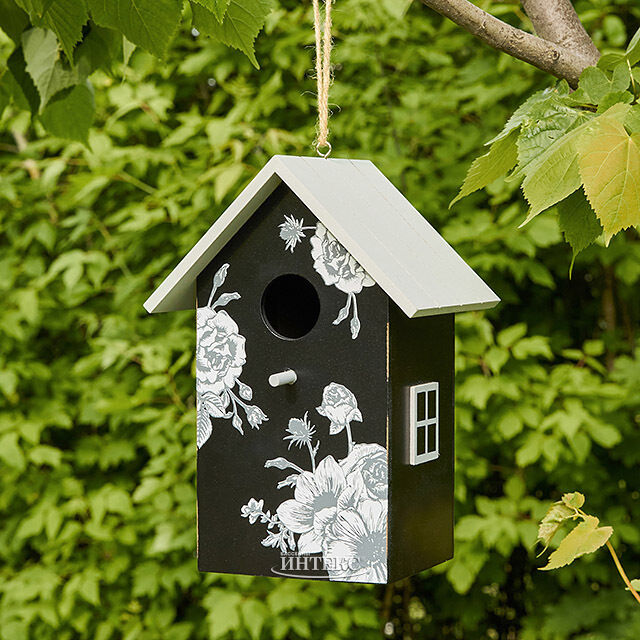 Садовое украшение Скворечник De Fleurs 22*15 см черный купить в