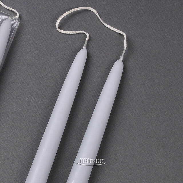 Античные свечи 30 см, 2 шт, светло-серые Омский Свечной