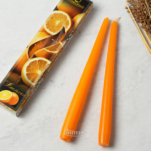 Античные ароматические свечи Апельсин 24.5 см, 2 шт Омский Свечной