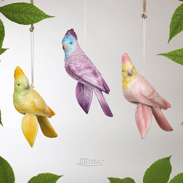 Садовое украшение-колокольчик Don Pappagallo 18 см желтый EDG