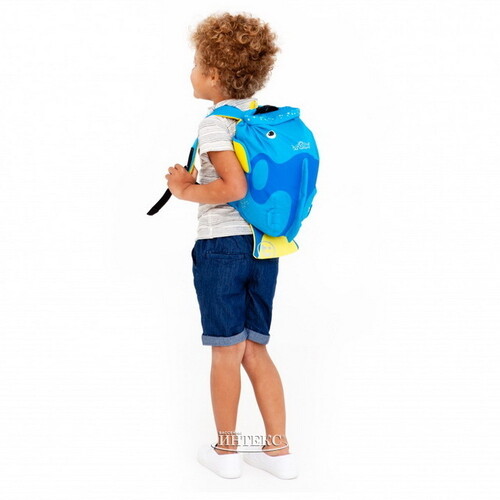 Детский рюкзак для бассейна и пляжа Коралловая рыбка голубая 37 см Trunki