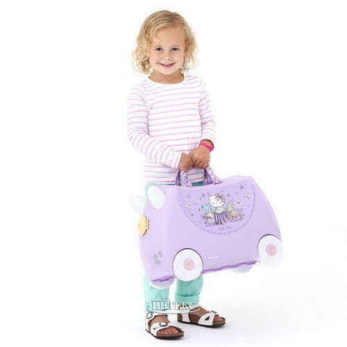 Детский чемодан на колесиках Хелло Китти лиловый Trunki