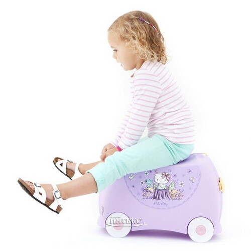 Детский чемодан на колесиках Хелло Китти лиловый Trunki