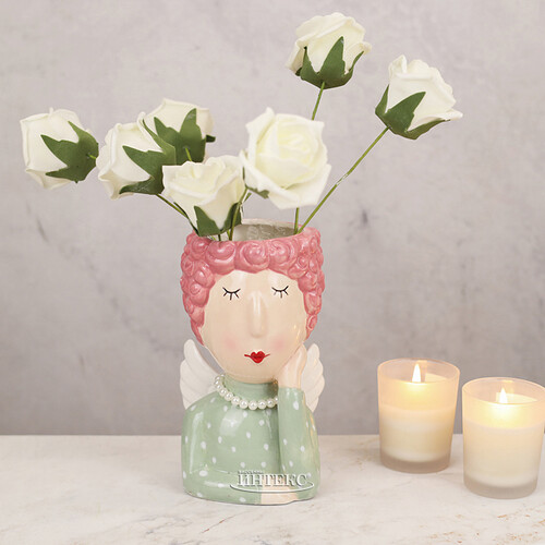 Искусственные розы для декора Lallita 18 см, 7 шт, жемчужные Ideas4Seasons