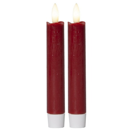 Светодиодная столовая свеча с имитацией пламени Desire 15 см, 2 шт, на батарейках Star Trading