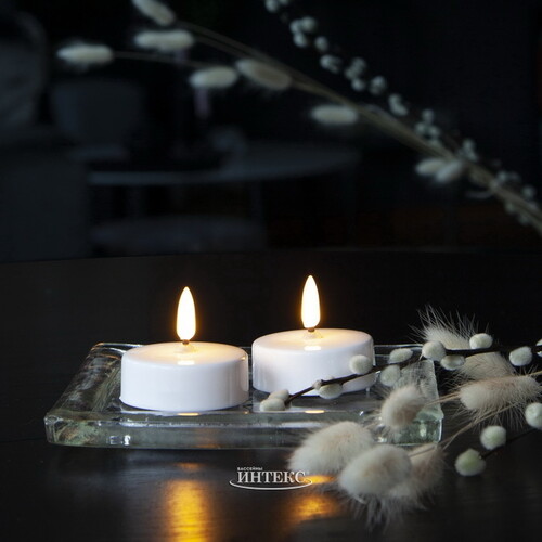 Чайная светодиодная свеча с имитацией пламени Phoebus 6 см, 2 шт, на батарейках Star Trading