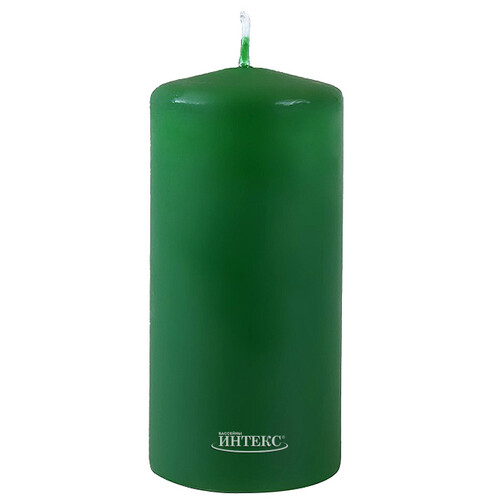 Свеча столбик 125*60 мм, темно-зеленая Омский Свечной