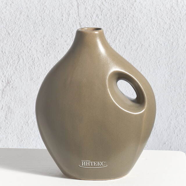 Фарфоровая ваза кувшин Монте-Альбан 20 см оливковая Koopman (Купман)