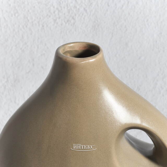 Фарфоровая ваза кувшин Монте-Альбан 20 см оливковая Koopman (Купман)