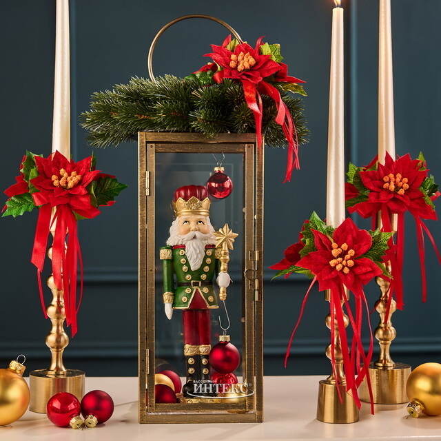 Декор для свечи Букет пуансеттий 13 см Swerox (Сверокс)