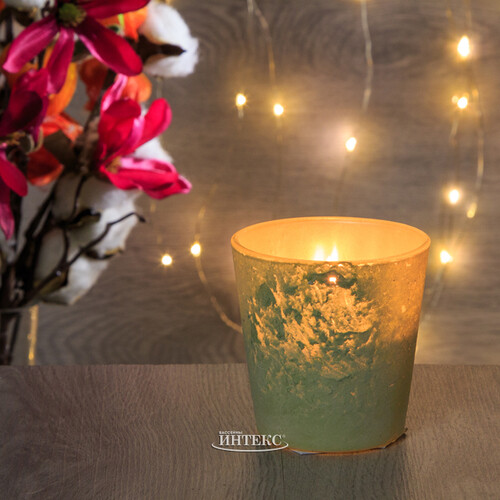 Подсвечник для чайной свечи Линда 8 см светло-зеленый, стекло Edelman
