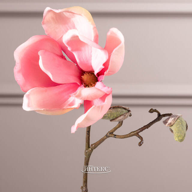 Искусственная Магнолия 25 см розовая Edelman