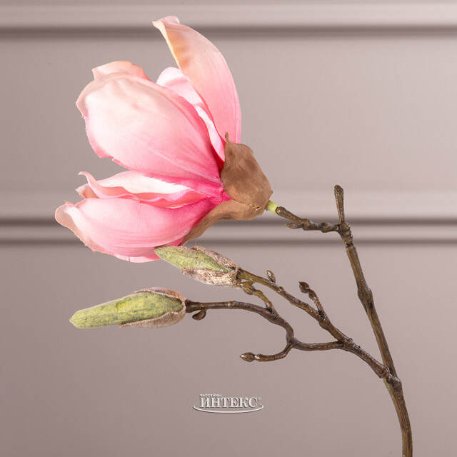 Искусственная Магнолия 25 см розовая Edelman