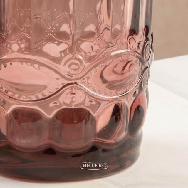 Стакан для воды Монруж 300 мл розовый, стекло Boltze