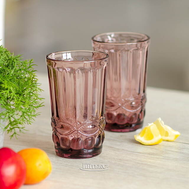 Стакан для воды Монруж 300 мл розовый, стекло Boltze